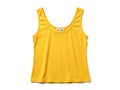 A yellow tank top with a decorative neckline Royalty Free Stock Photo