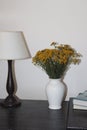 Yellow flowers in a vase