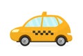 Yellow taxi cab auto. Vector flat modern