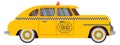 Yellow taxi cab icon. Cartoon passenger service car