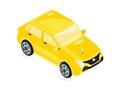 Yellow Taxi Cab Vector Illustration Royalty Free Stock Photo