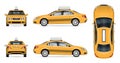 Yellow taxi cab vector illustration Royalty Free Stock Photo