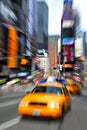 Yellow taxi cabs in Manhattan New York City Royalty Free Stock Photo