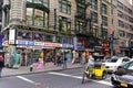 Yellow taxi cabs ride on 5th Avenue in New York City, USA Royalty Free Stock Photo