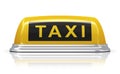 Yellow taxi car sign Royalty Free Stock Photo