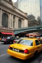 Yellow taxi at Grand Central Terminal