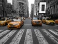 Yellow taxi, New York City Royalty Free Stock Photo