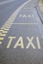 Yellow Taxi Sign in Brussels