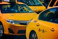 Yellow taxis Royalty Free Stock Photo