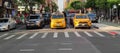 Yellow Taxis, 9th Avenue Hells Kitchen, New York City, USA