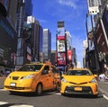 Yellow Taxis in Times Square