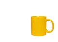 Yellow tea cup isolated on a white background with copy space Royalty Free Stock Photo