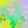 Yellow and teal triangular pattern. Polygonal geometric background. Royalty Free Stock Photo