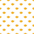 Yellow teapot pattern, cartoon style