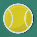 Yellow tennis ball equipment icon