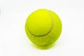 Yellow tennis ball isolated on white background Royalty Free Stock Photo