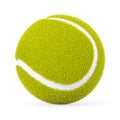 Yellow tennis game ball isolated on white background Royalty Free Stock Photo
