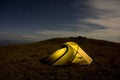Yellow tent behind Ursa Major