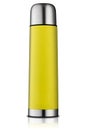 Yellow thermos flask Royalty Free Stock Photo
