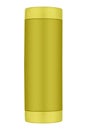 Yellow thermos isolated on white Royalty Free Stock Photo