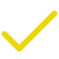 Yellow tick icon for web or app ui design Royalty Free Stock Photo
