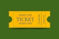 Yellow ticket admit one