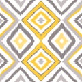 Yellow Tile Rustic Vector Seamless Pattern. Ogee Royalty Free Stock Photo