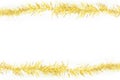 yellow tinsel frame Royalty Free Stock Photo