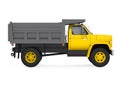 Yellow Tipper Dump Truck Isolated Royalty Free Stock Photo