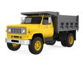 Yellow Tipper Dump Truck Isolated Royalty Free Stock Photo