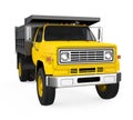 Yellow Tipper Dump Truck Isolated