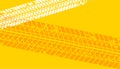 Yellow tire tracks imprint background design