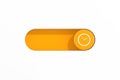 Yellow Toggle Switch Slider with Clock Icon. 3d Rendering