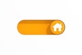 Yellow Toggle Switch Slider with Home House Icon. 3d Rendering