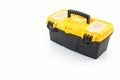 Yellow tool box, Plastic tool box.