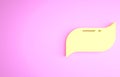 Yellow Toothpaste icon isolated on pink background. Minimalism concept. 3d illustration 3D render Royalty Free Stock Photo