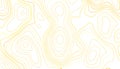 Yellow Topographic Line Pattern Background Royalty Free Stock Photo