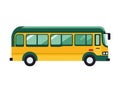 yellow tour bus transport vector Royalty Free Stock Photo