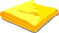 Yellow towel on white Royalty Free Stock Photo