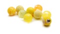 Yellow toy balls Royalty Free Stock Photo