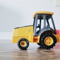 Yellow toy tractor