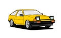 Yellow toyota trueno vector art