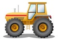 Yellow tractor