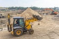 Tractor at the construction site Royalty Free Stock Photo