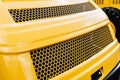 Yellow tractor front grille