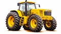 Yellow Tractor Isolated On White Background Royalty Free Stock Photo