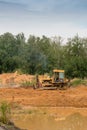 Yellow tractor