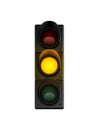 Yellow Traffic Light Composition Royalty Free Stock Photo