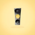 Yellow Traffic Lights on Yellow Background Royalty Free Stock Photo