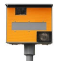 Yellow traffic speed camera